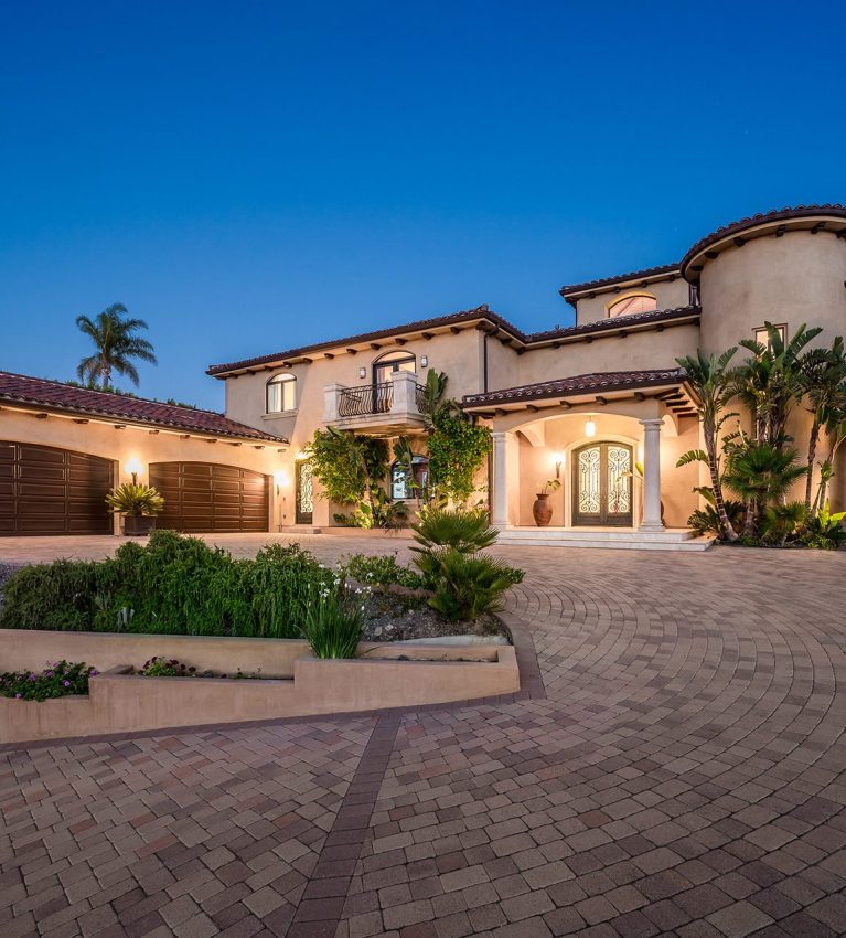 Exterior view of a luxurious home in Hidden Hills, California.